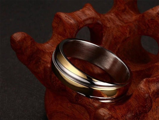 Anillo de hombre de acero inoxidable sin plomo ni níquel
