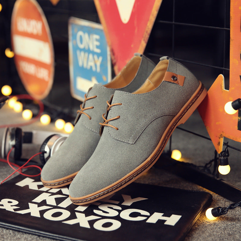 Men's Suede Derby Flats