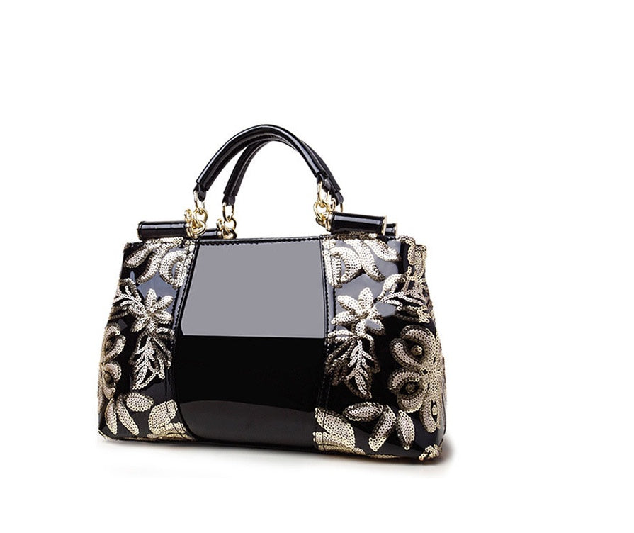 Women's Embroidered Floral Shoulder Handbag
