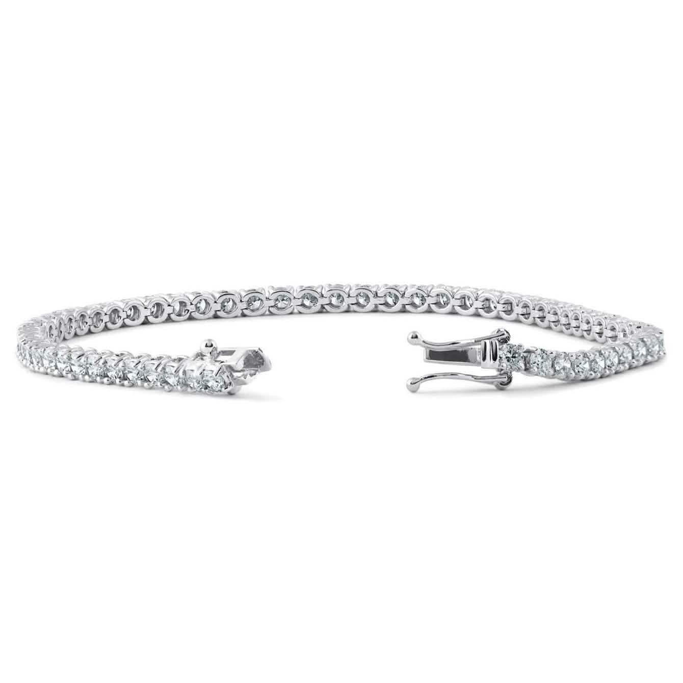 2.14 CT Natural Diamond Tennis Bracelet G SI 14K White Gold 7.5 inch B5882-2I