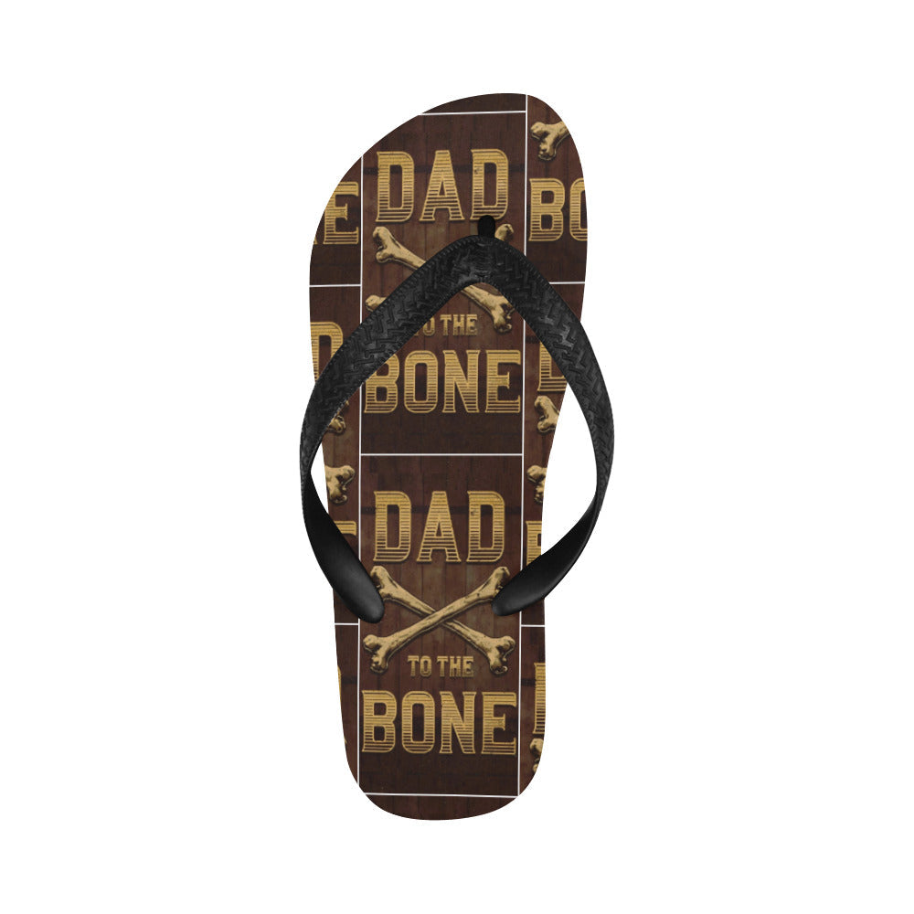 Dad to the Bone Brown Flip Flops (Made in USA)