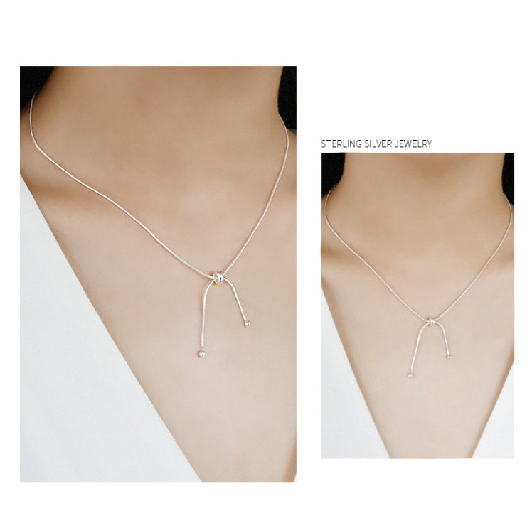S925 sterling silver female necklace