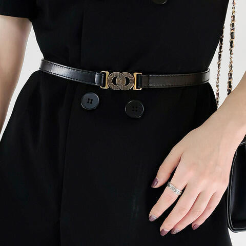 ElegantStyle Alloy Buckle PU Belt – Chic and Versatile Accessory See size chart under “more details”