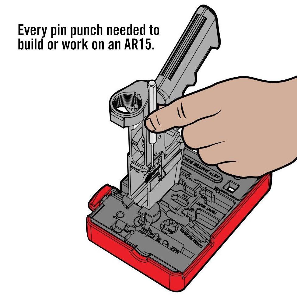 Juego de martillo Accu-Punch™ y punzones para pasadores AR15
