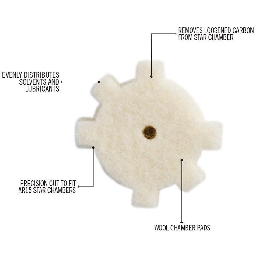 Almohadillas de limpieza para la recámara de estrella del AR15