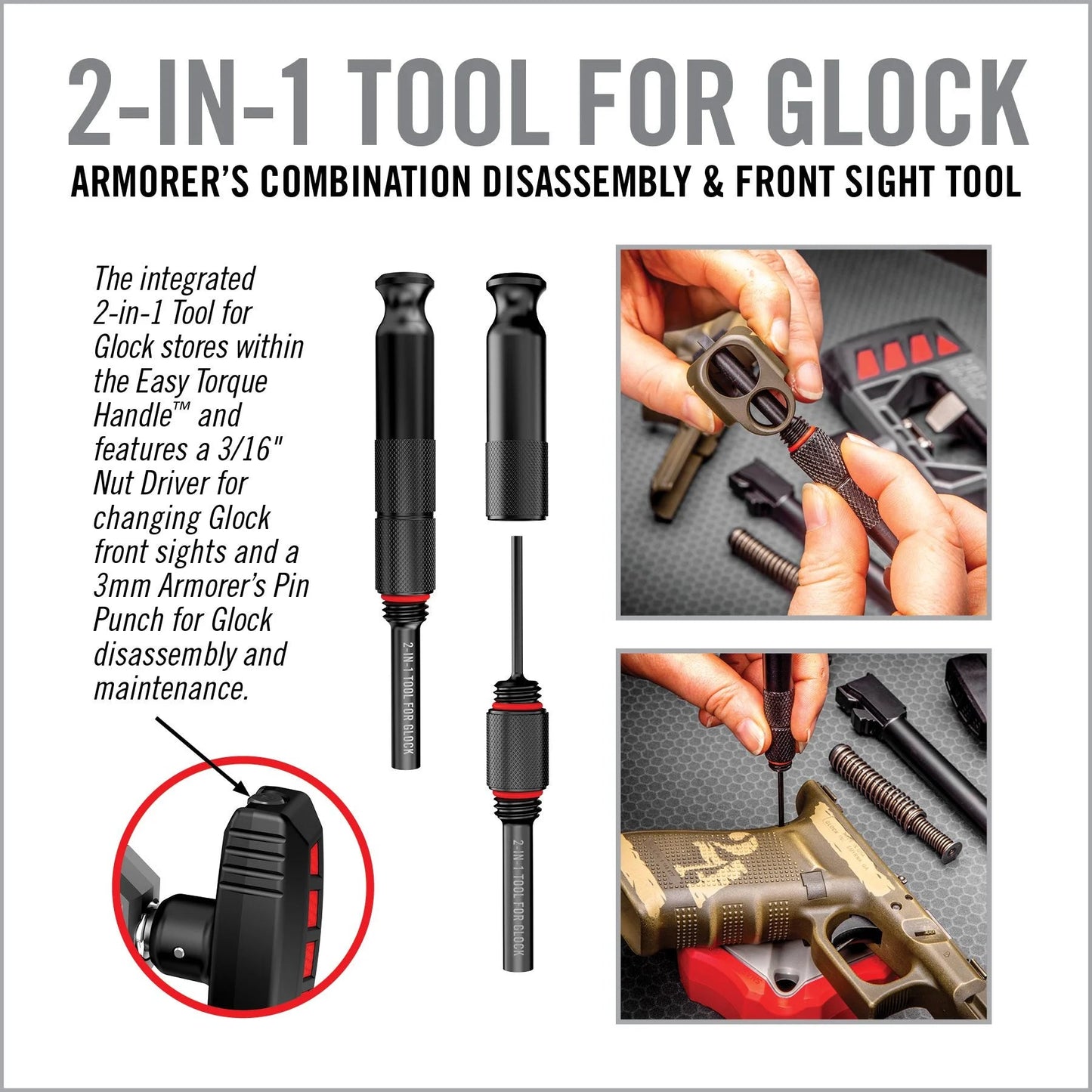 Extractor de miras Glock