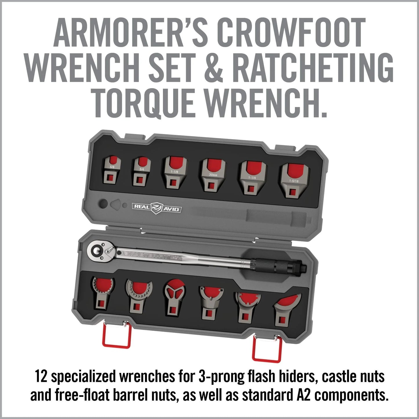 Juego de llaves de boca abierta de 13 piezas Master-Fit AR15