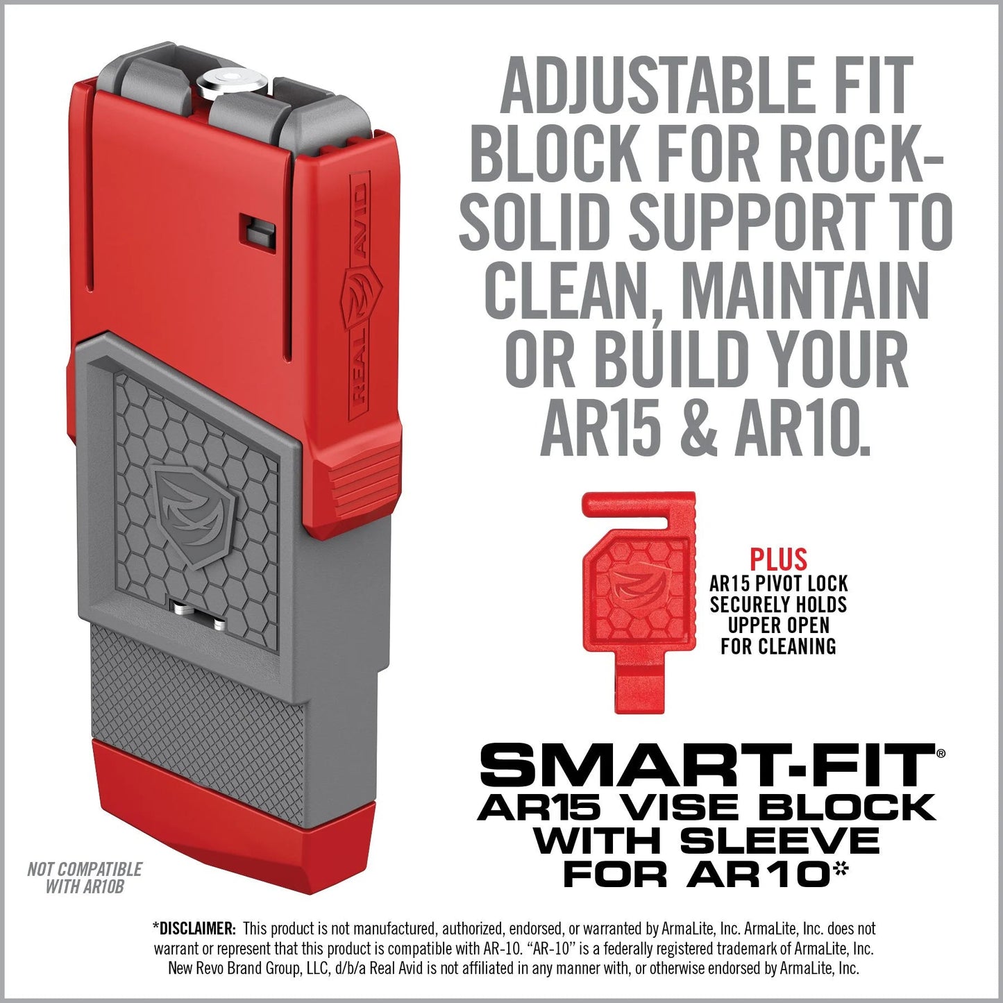 Bloque de mordaza Smart-Fit AR15 con manguito para AR10*