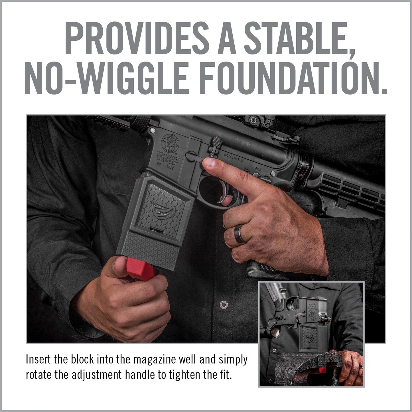 Bloque de mordaza Smart-Fit AR15 con manguito para AR10*