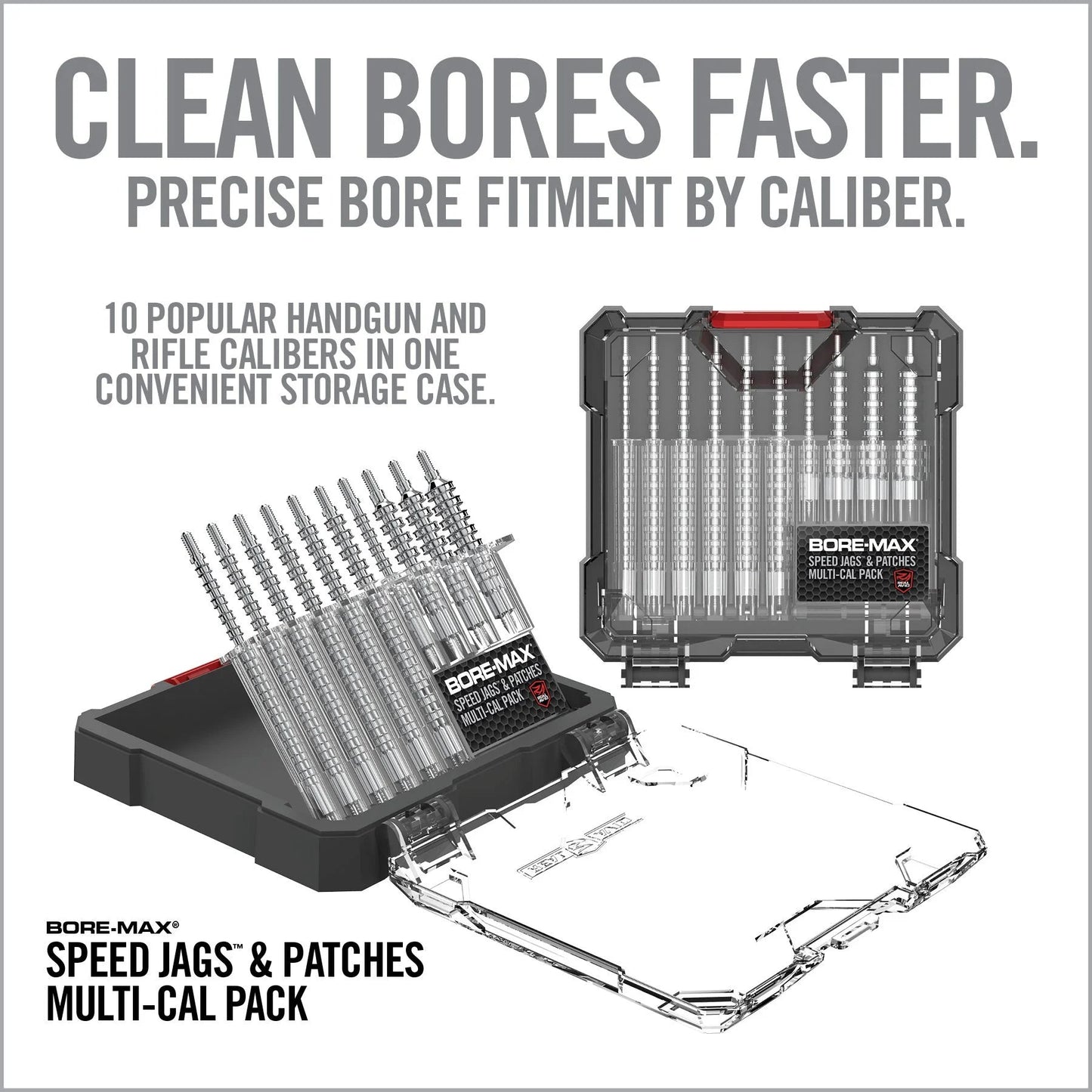 Bore-Max Speed Jags y Parches Paquete Multi-Calibre