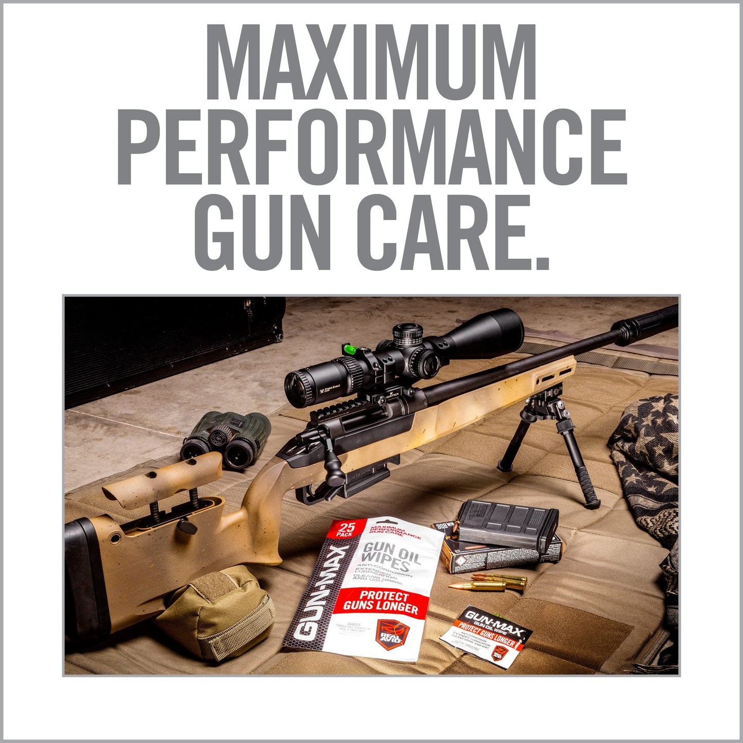 Toallitas de aceite para armas Gun-Max – Paquete de 25