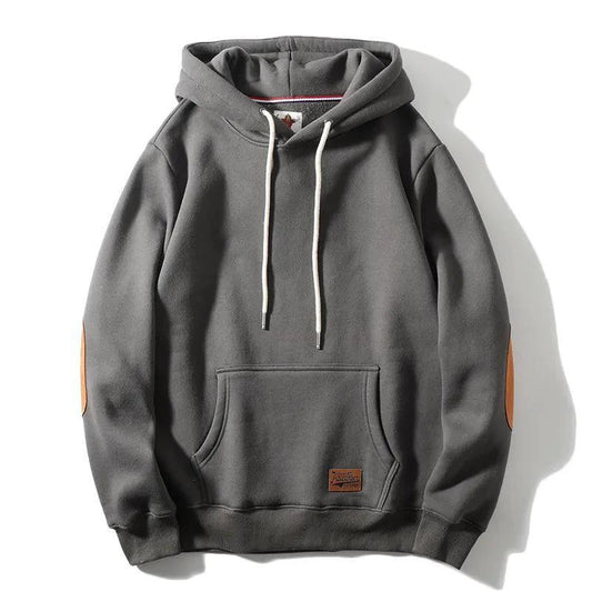 Men's Thick Warm Affixed Cloth Embroidered Hoodies