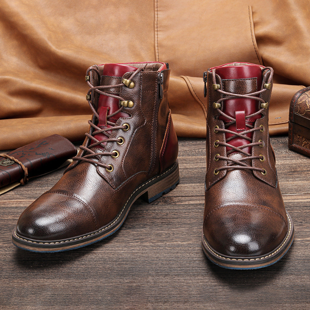 Men's Red Tooling Boots