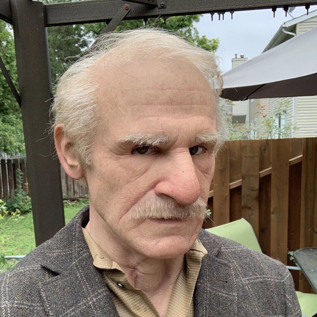 Realistic Old Man Halloween Mask