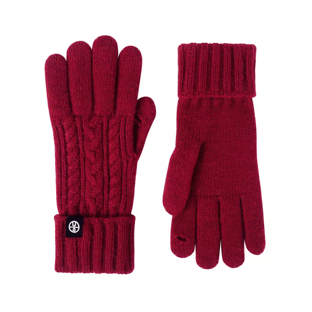 Guantes de punto trenzado para pantallas táctiles