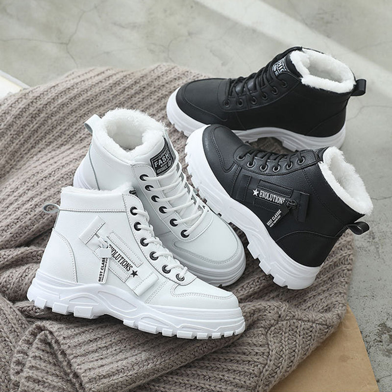 Women's Fleece Lace-up Boots