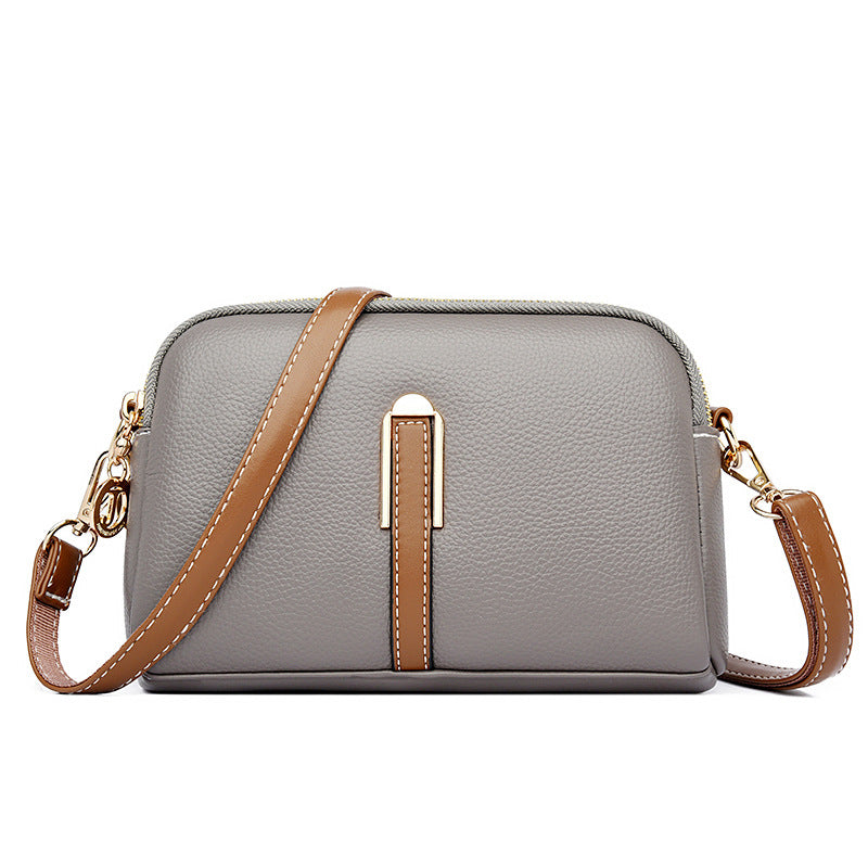 Women's Simple Shoulder Texture Messenger Bag Travel Bag