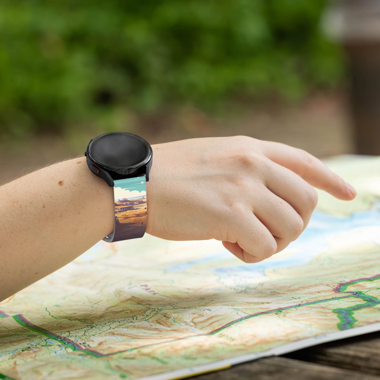 National Parks Petrified Forest HD  Watchband for Samsung, Garmin, Fossil, and More