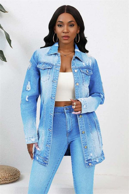 WOMEN FASHION DENIM TRUCKER JACKET