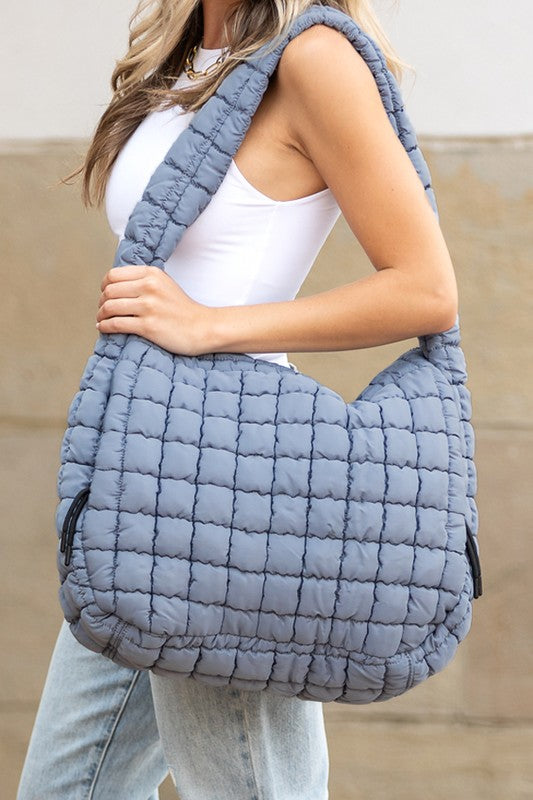 Taylor Quilted Puffer Tote See size chart under “more details”