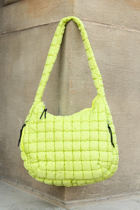 Taylor Quilted Puffer Tote See size chart under “more details”