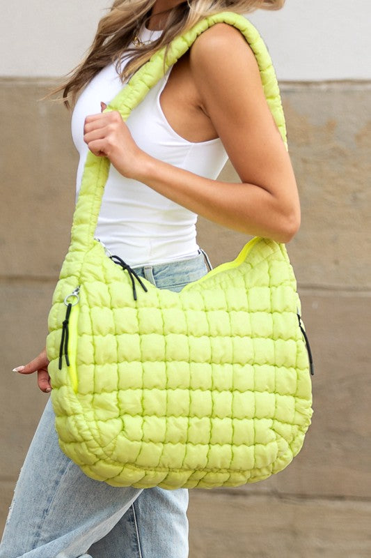 Taylor Quilted Puffer Tote See size chart under “more details”