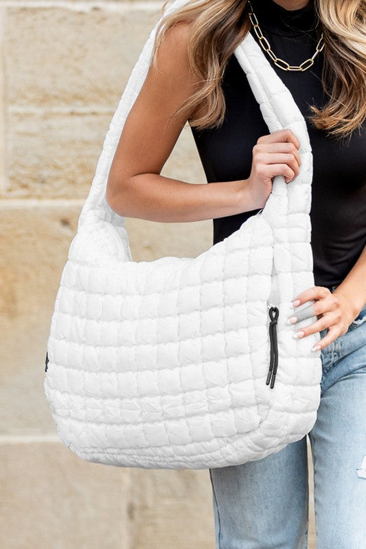 Taylor Quilted Puffer Tote See size chart under “more details”