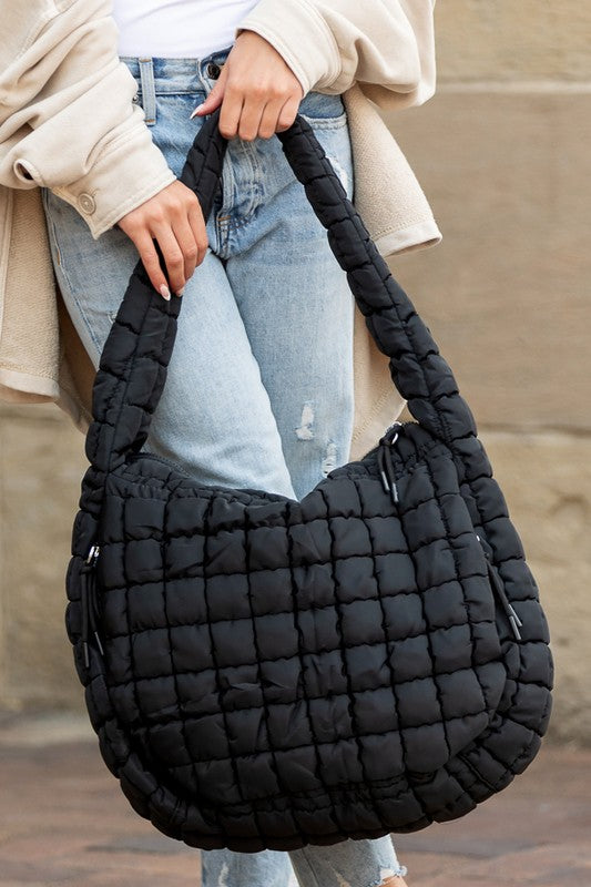 Taylor Quilted Puffer Tote See size chart under “more details”