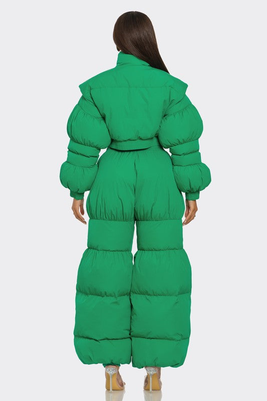 Green Puffy Set See size chart under “more details”