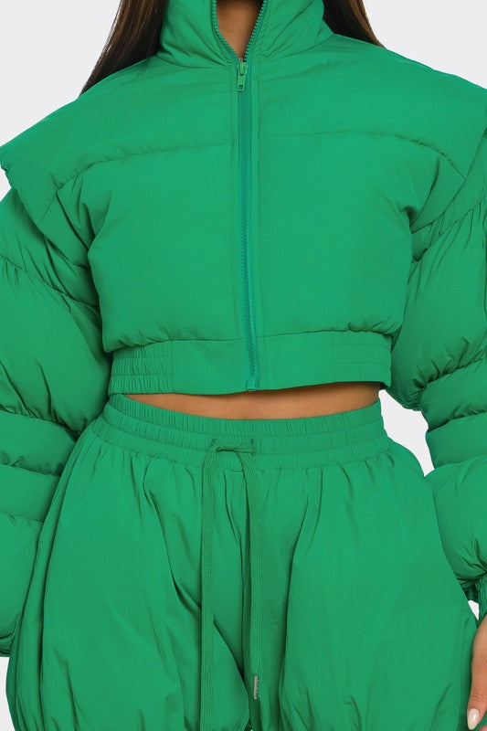 Green Puffy Set See size chart under “more details”