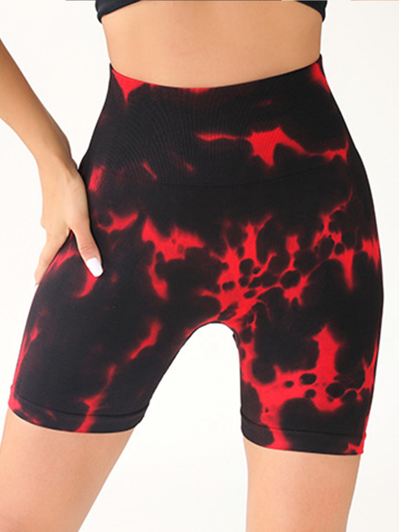 Pantalones cortos de cintura alta con control de abdomen para mujer