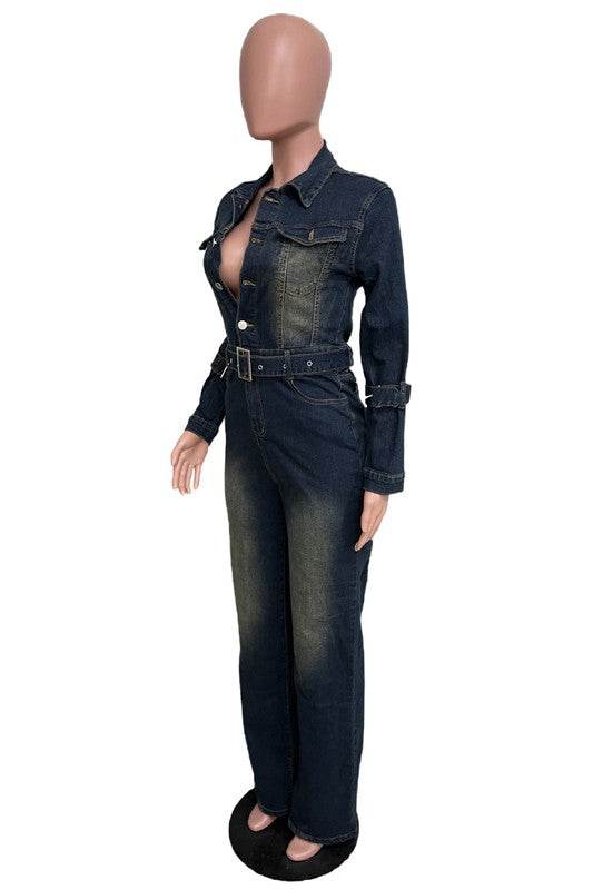 WOMEN FASHION DENIM JUMPSUIT