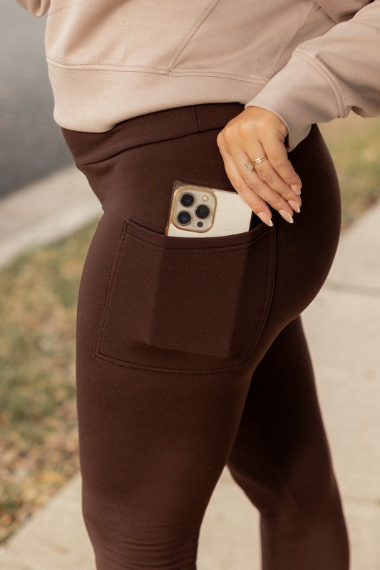 Julia Rose | Belle Brown Mallas de forro polar de cuerpo entero
