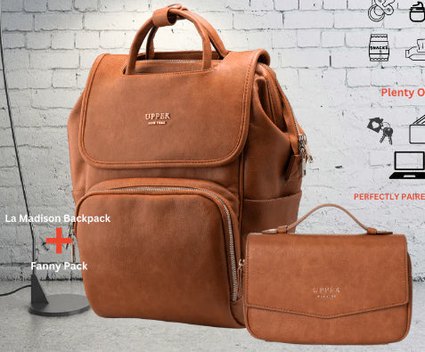Multifunctional Large Capacity PU Backpack