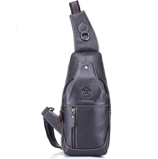 Men's Leather Crossbody Chest Bag Crossbody Bag