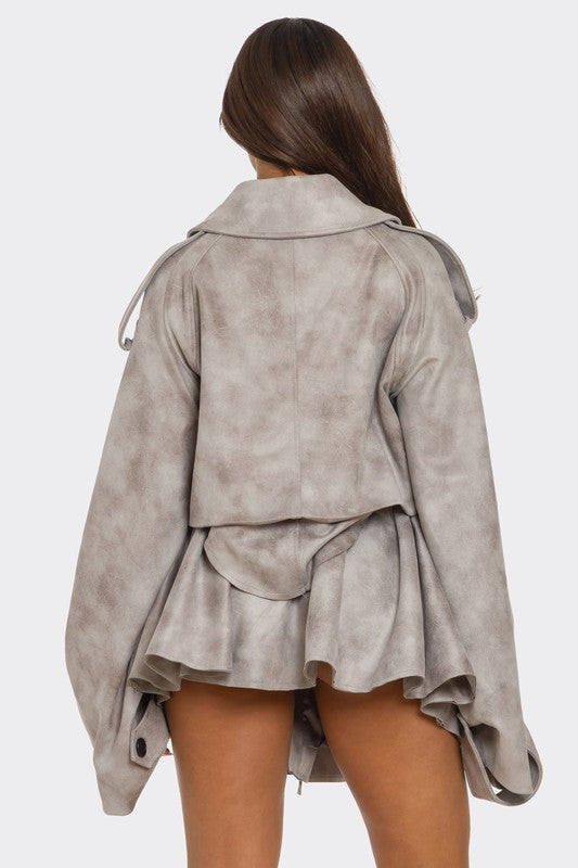 Cropped Trench Set See size chart under “more details”