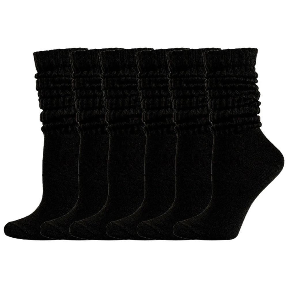 Loose Stockings Spring And Autumn Women's Black, White And Gray Pure Color Socks