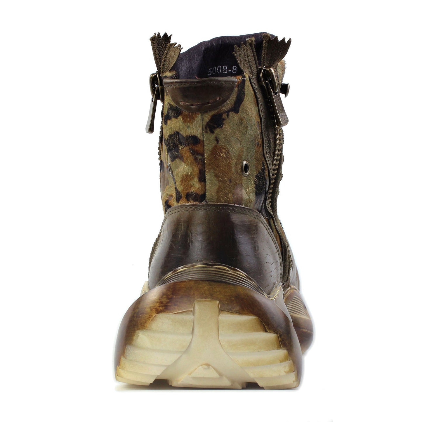 Botas moteras de cuero para hombre OS-5008-S-8-PHair-A