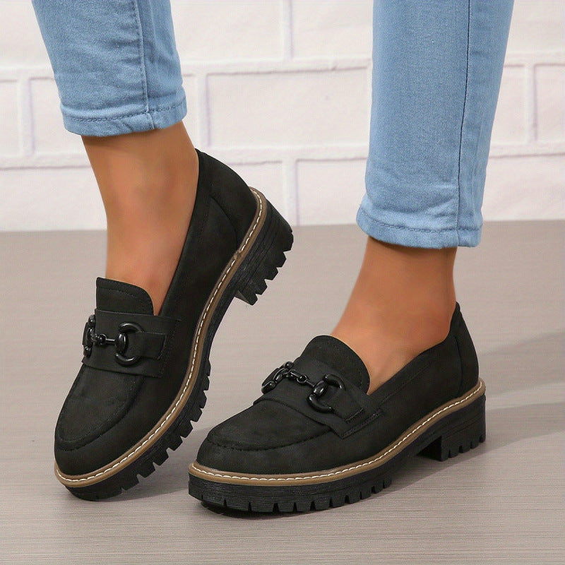 Mocasines Horsebit para mujer – Mocasines planos elegantes para el trabajo y uso casual