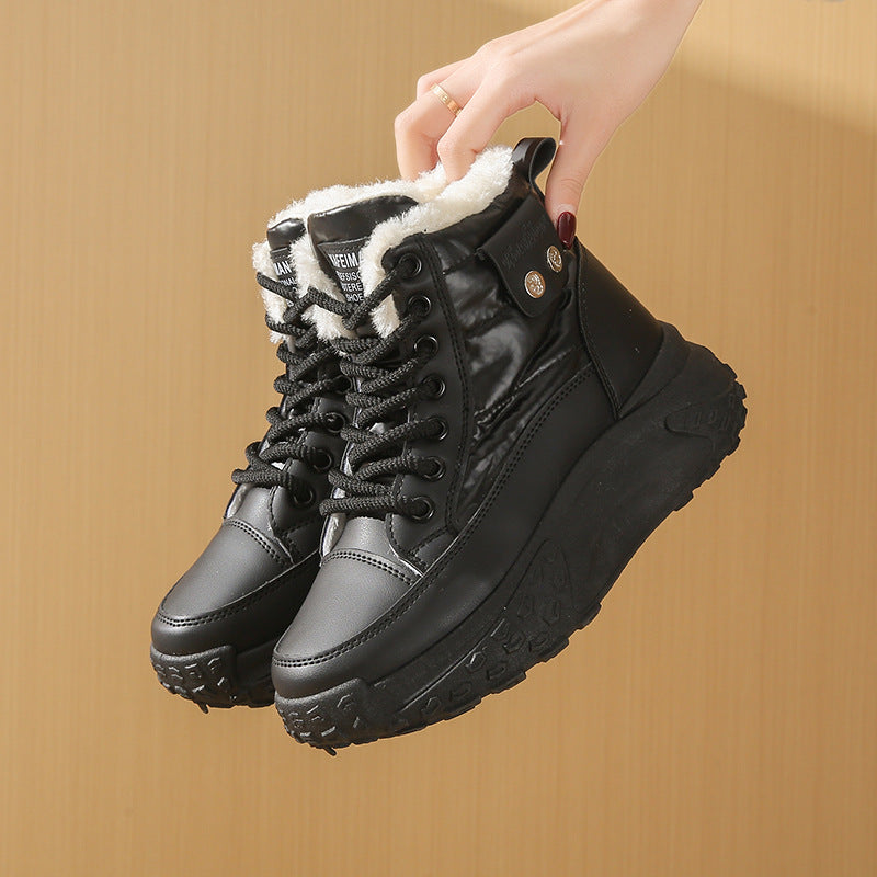 Fleece-Lined High-Top Windproof Boots