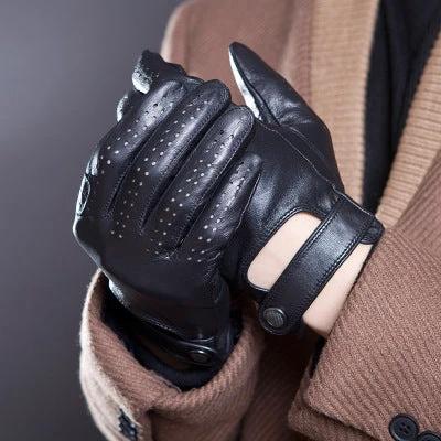 Sheepskin Leather Touch Screen Gloves For Men