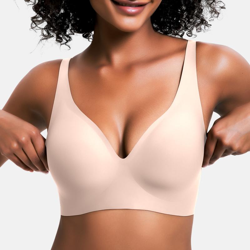 SculptEase™ – Sujetador con realce y comodidad sin aros y escote pronunciado en V