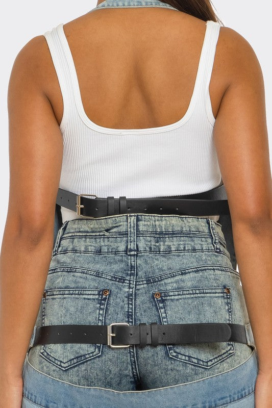 The Trinity Denim Transformer See size chart under “more details”