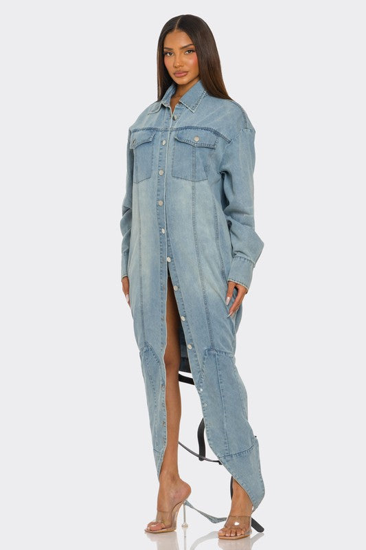 The Trinity Denim Transformer See size chart under “more details”