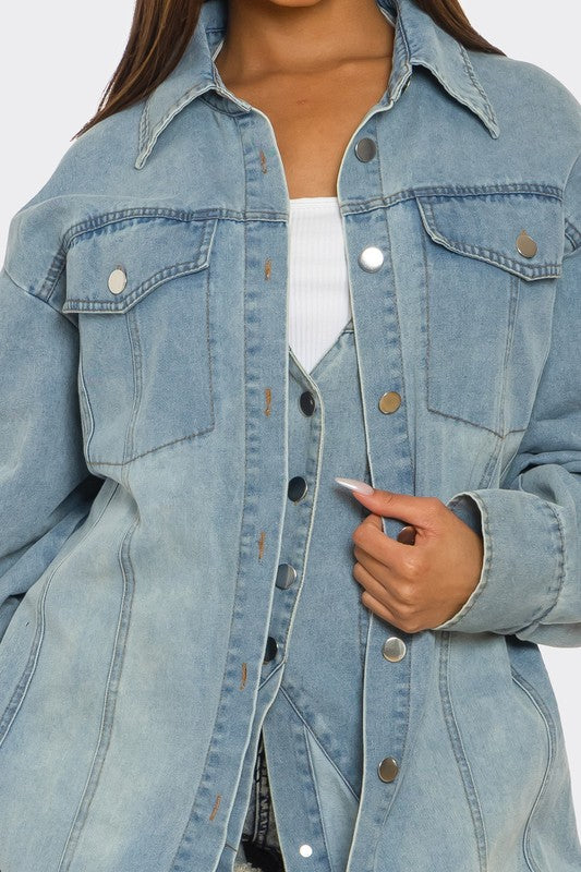 The Trinity Denim Transformer See size chart under “more details”