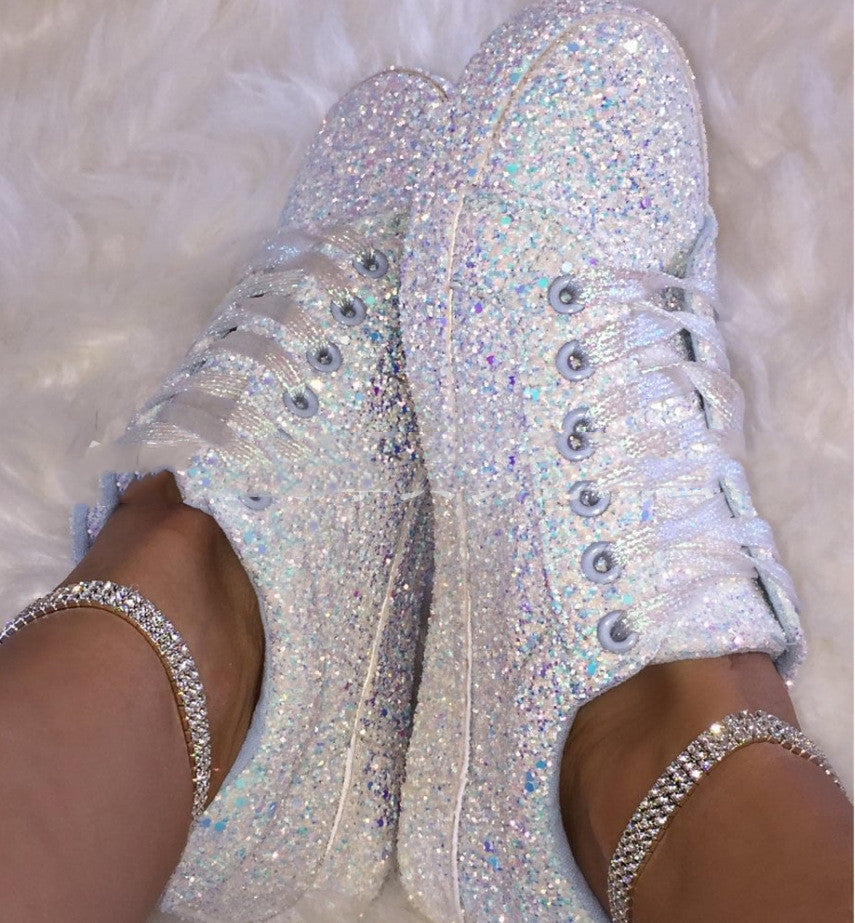 Large Lace-Up Fashion Single Flats
