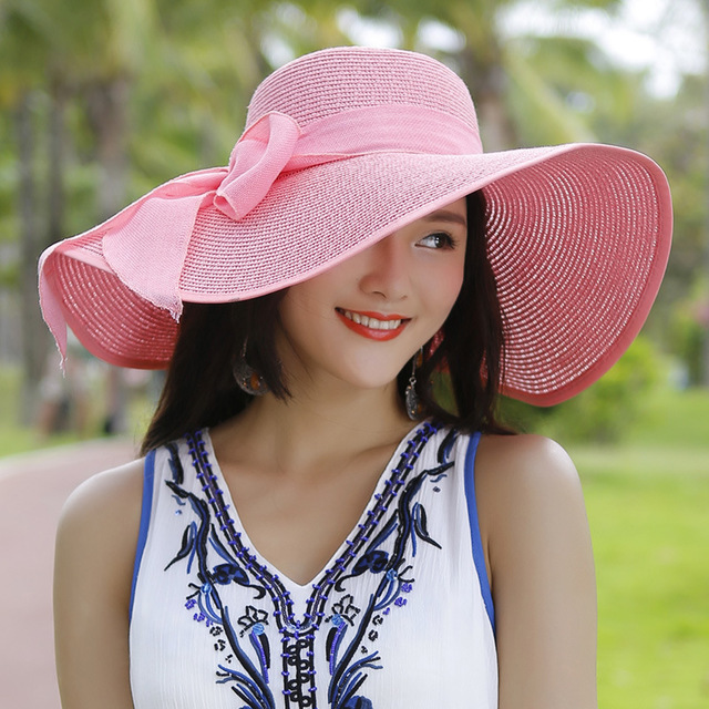 Sombrero de paja de verano para mujer