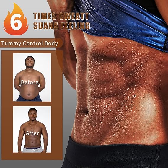 Sauna Sweat Vest Workout Tank Top Waist Trainer For Men Compression Workout Enhancing Vest
