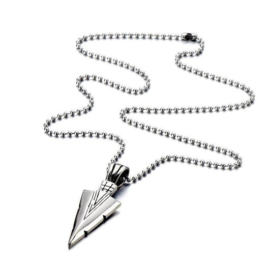 Collar retro de flecha triangular para hombre