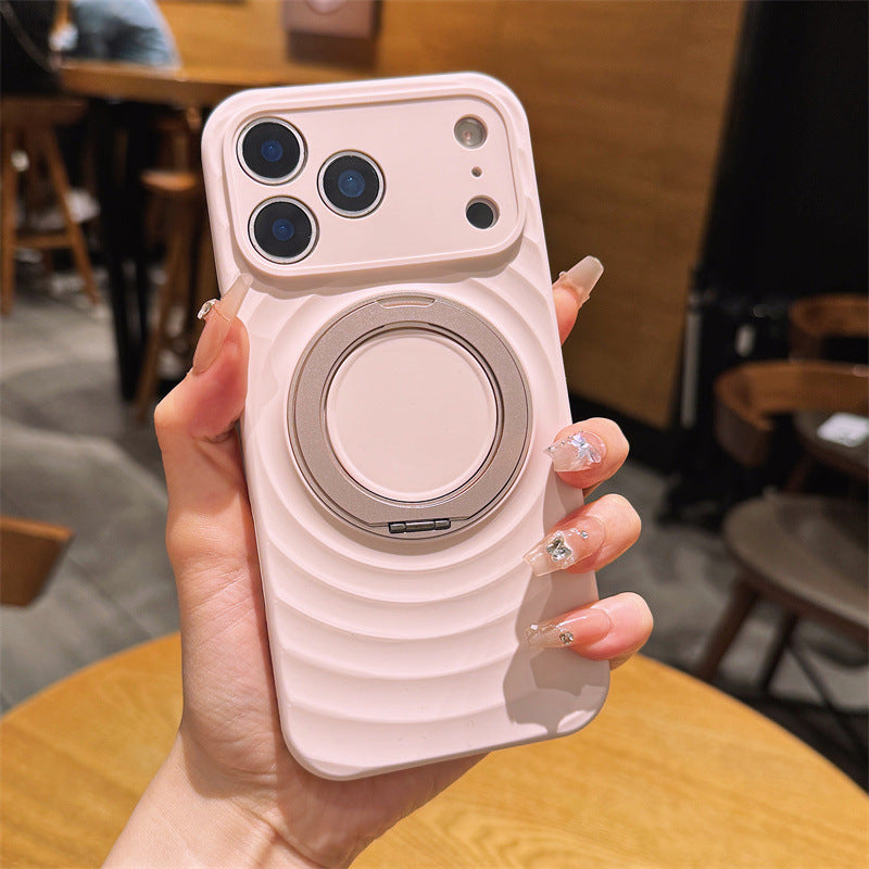 Wavy-pattern Liquid Silicone Phone Case